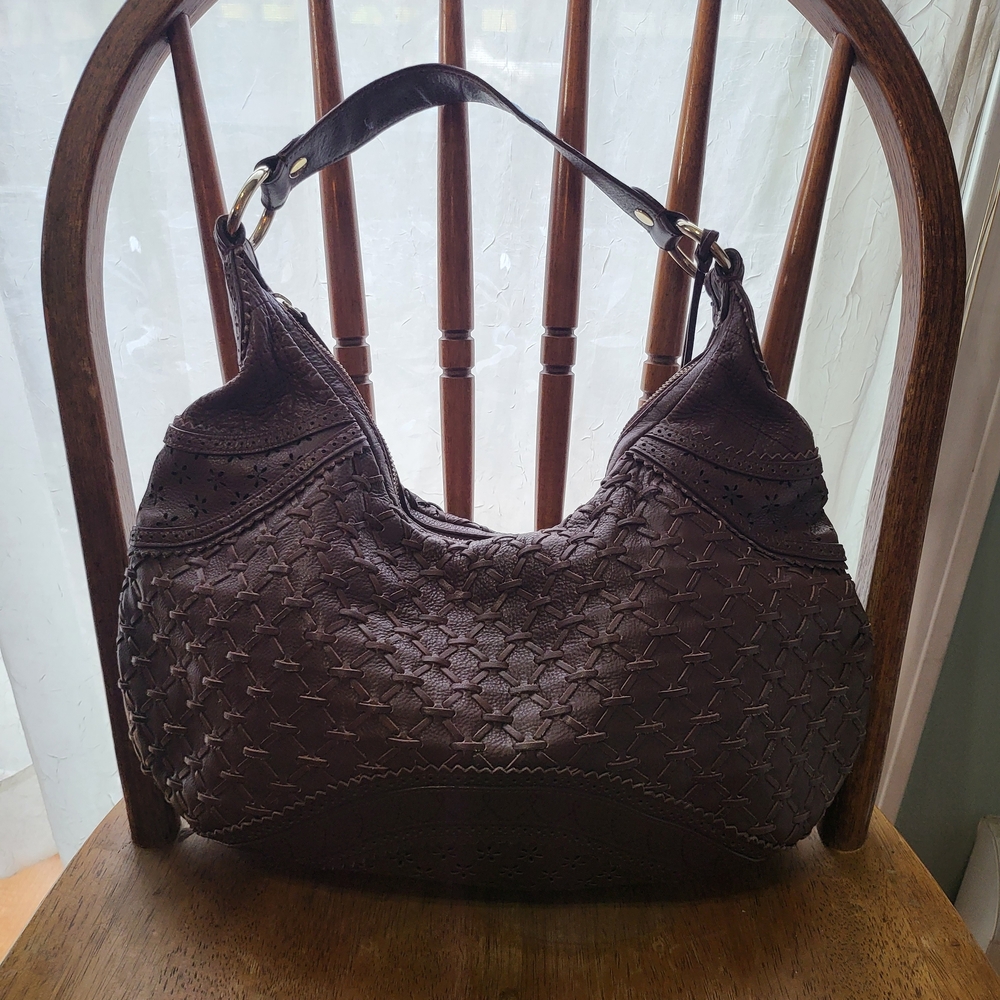 Elliott Lucca Brown Leather Bag Good Used Condition.